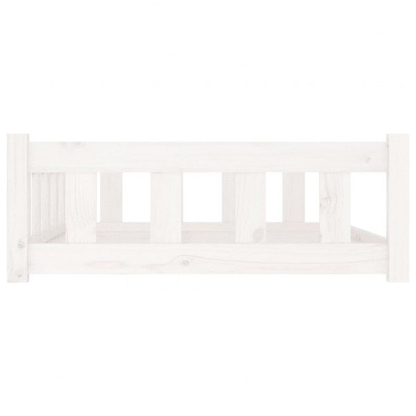 Cama para perros madera maciza de pino blanco 105.5x75.5x28 cm M 5