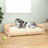 Cama para cães 105.5x75.5x28 cm madeira de pinho maciça 1