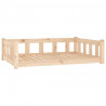 Cama para perros madera maciza de pino 105.5x75.5x28 cm 2