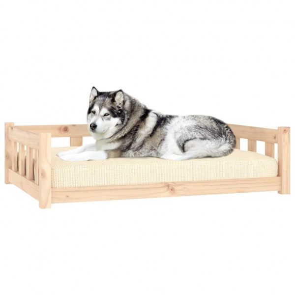 Cama para cães 105.5x75.5x28 cm madeira de pinho maciça M 3