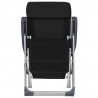 Sillas de camping plegables reposapiés 2 uds textilene negro 4