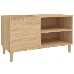 Mueble discos madera contrachapada roble sonoma 84.5x38x48 cm H