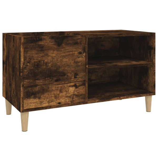 Mueble discos madera contrachapada roble ahumado 84.5x38x48 cm M 2