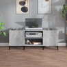 Mueble discos madera contrachapada gris hormigón 121x38x48 cm 3