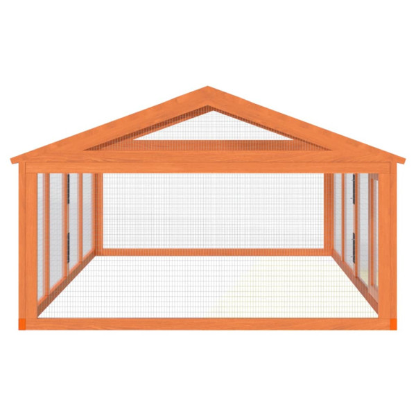 Corral de madera maciza pino marrón 200x112.5x74 cm M 5