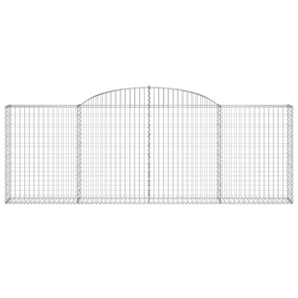 Cestos gabião arqueados 6pcs 300x30x100/120cm ferro galvanizado M 4