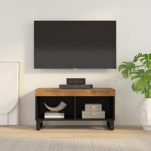 Mueble de TV madera maciza de mango 85x33x43.5 cm D