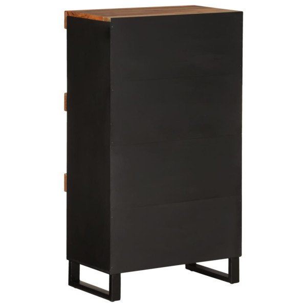 Armario auxiliar madera maciza de acacia 60x33x107 cm M 4