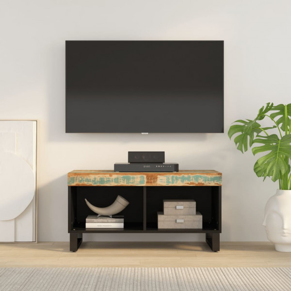 Mueble de TV madera maciza reciclada 85x33x43.5 cm D