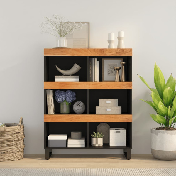 Armario auxiliar madera maciza de acacia 85x33x107 cm D