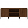 Mueble discos madera contrachapada roble marrón 121x38x48 cm 5