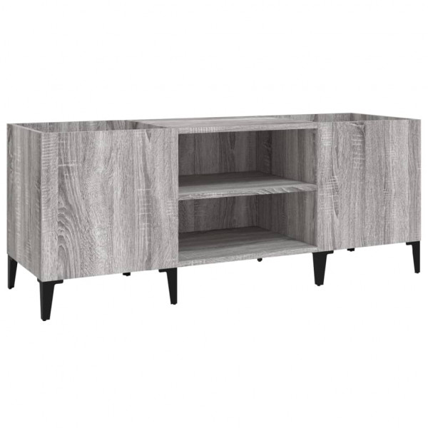 Mueble para discos madera contrachapada gris sonoma 121x38x48cm M 2