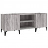 Mueble para discos madera contrachapada gris sonoma 121x38x48cm 2