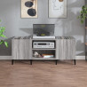 Mueble para discos madera contrachapada gris sonoma 121x38x48cm 3