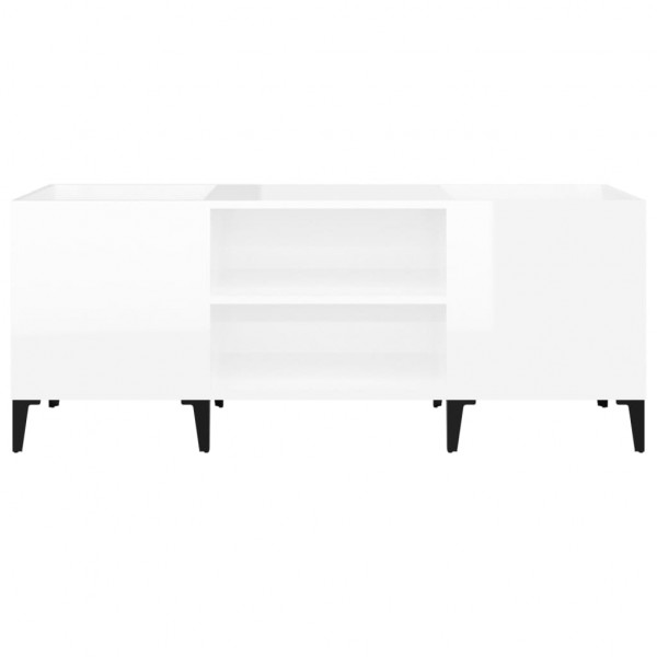 Armário p/ discos 121x38x48 cm deriv. madeira branco brilhante M 5