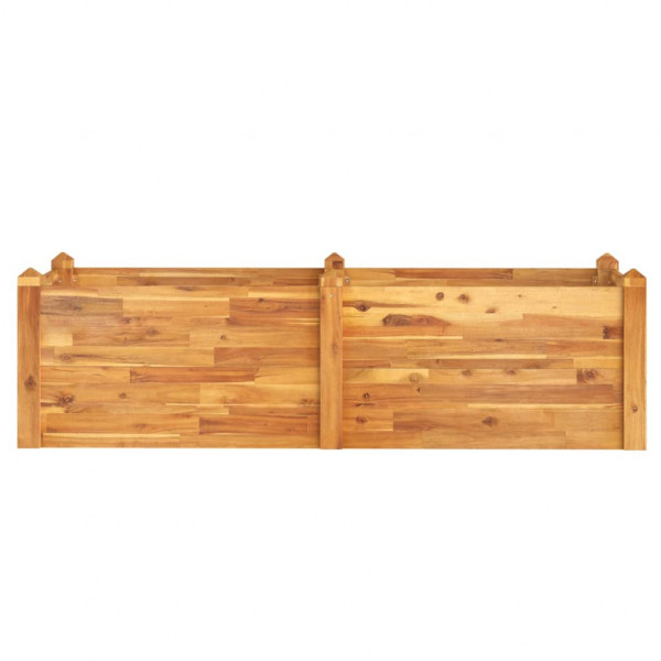 Jardinera arriate madera maciza acacia 160x60x44 cm M 3