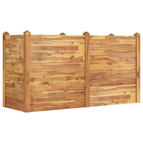 Jardinera arriate madera maciza acacia 160x60x84 cm M 2
