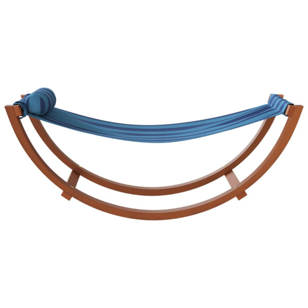 Cama de rede para crianças tecido riscas azuis M 4