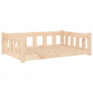 Cama para perros madera maciza de pino 95.5x65.5x28 cm H