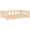 Cama para perros madera maciza de pino 95.5x65.5x28 cm 2