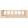 Cama para perros madera maciza de pino 95.5x65.5x28 cm 4