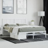 Estrutura de cama com cabeceira 140x200 cm metal branco 4