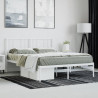 Estrutura de cama com cabeceira 160x200 cm metal branco 4