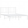 Estructura de cama con cabecero metal blanca 160x200 cm 5