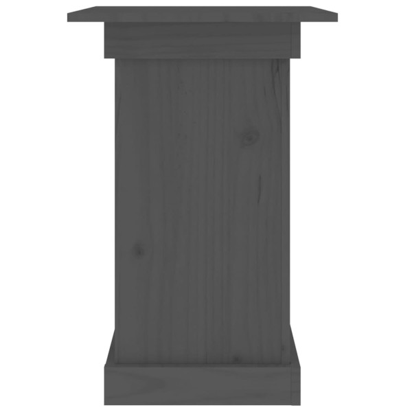 Soporte para plantas madera maciza de pino gris 40x40x60 cm M 5