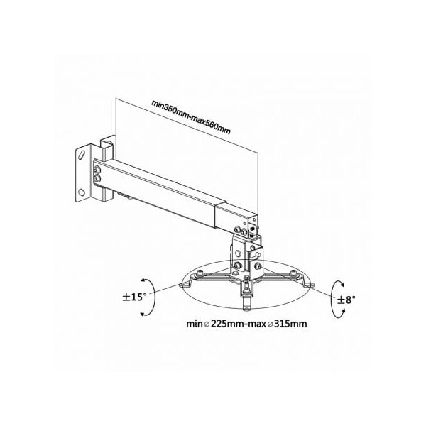 Suporte de teto/parede para projetor AISENS CWP01TSE-049 branco M 4