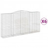 Cestos gabião arqueados 6pcs 400x50x200/220cm ferro galvanizado 2