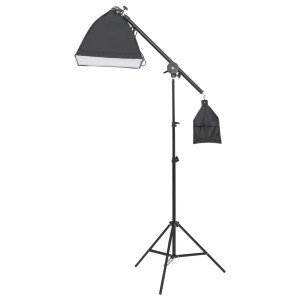 Conjunto de iluminação para estúdio com tripé e softbox H