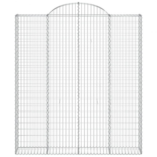 Cestos gabião arqueados 2pcs 200x30x220/240cm ferro galvanizado M 4