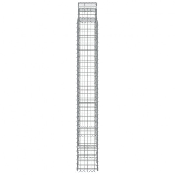 Cestos gabião arqueados 2pcs 200x30x220/240cm ferro galvanizado M 5