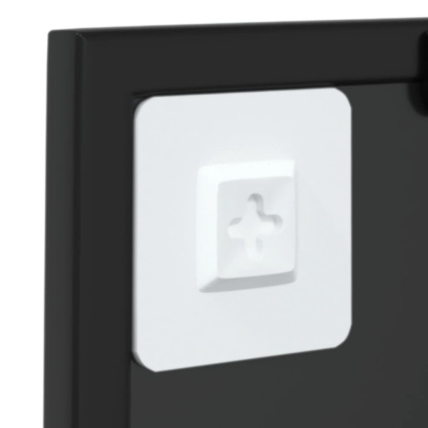 Espejo de pared metal negro 40x40 cm M 5