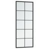 Espejo de pared metal negro 100x40 cm 4