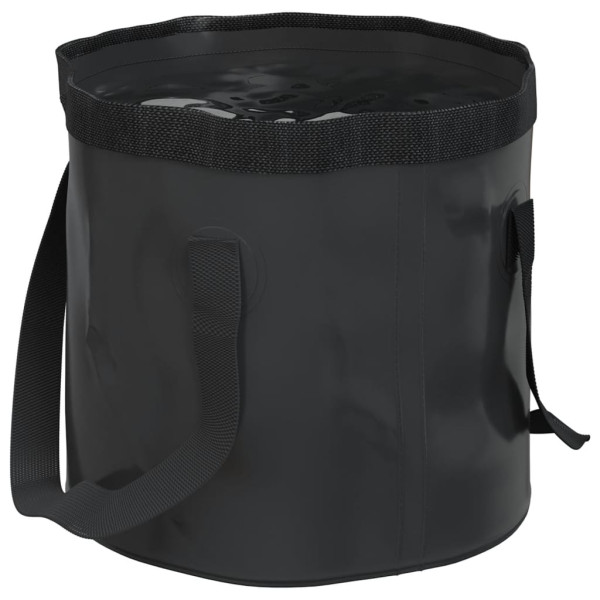 Cubos plegables 2 unidades PVC negro 20 L M 2