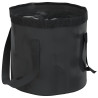Cubos plegables 2 unidades PVC negro 20 L 2