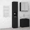 Armario de baño de madera contrachapada negro 32x34x188.5 cm 1