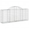 Cestos gabião arqueados 3 pcs 200x30x80/100cm ferro galvanizado 3