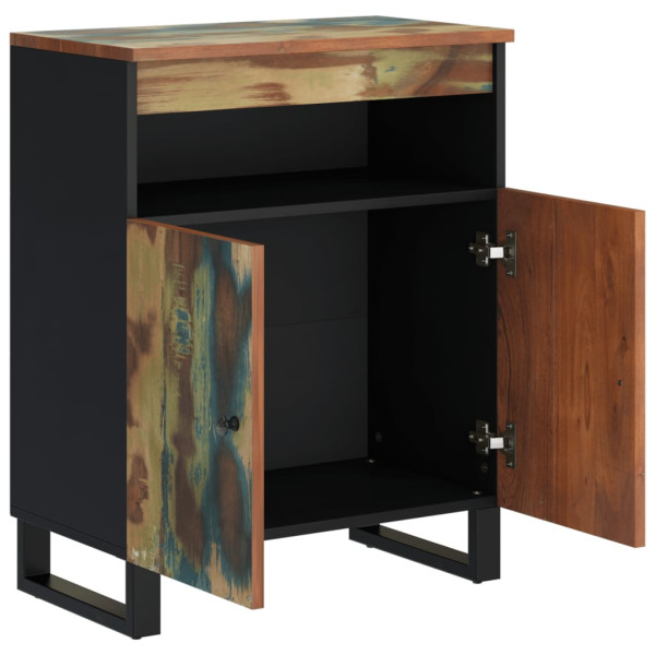 Aparador com 2 portas em madeira maciça reciclada 60x33x75 cm M 4