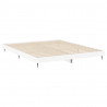 Estructura de cama con LED madera maciza blanca 200x200 cm 5