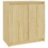 Armario auxiliar de madera maciza de pino 60x36x65 cm 2