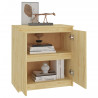 Armario auxiliar de madera maciza de pino 60x36x65 cm 4