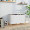Mueble para discos madera contrachapada blanco 74.5x38x48 cm 1