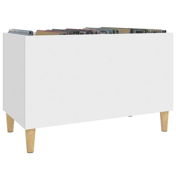 Mueble para discos madera contrachapada blanco 74.5x38x48 cm M 4