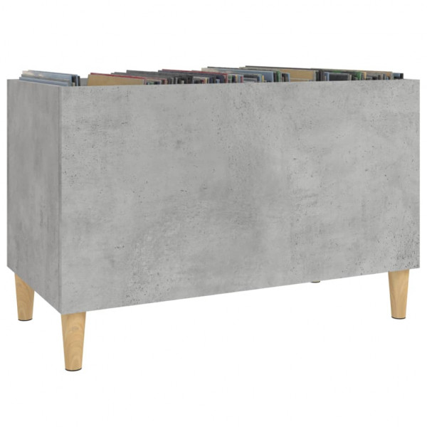 Mueble discos madera contrachapada gris hormigón 74.5x38x48 cm M 4