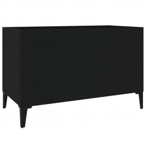 Mueble para discos madera contrachapada negro 74.5x38x48 cm H