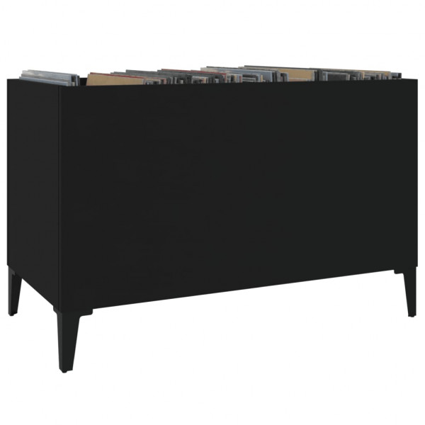 Mueble para discos madera contrachapada negro 74.5x38x48 cm M 4
