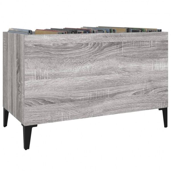 Mueble discos madera contrachapada gris sonoma 74.5x38x48 cm M 4